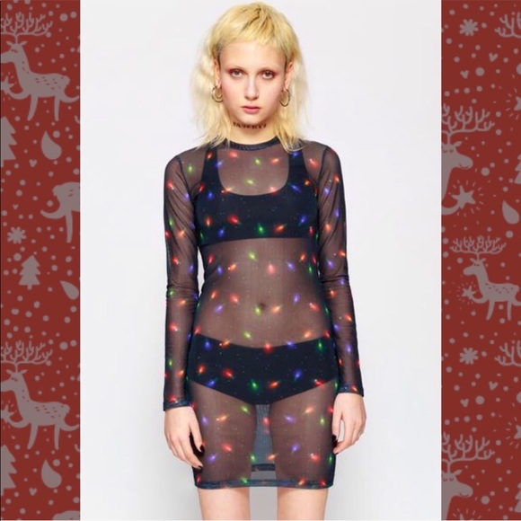 Sexy Mesh Xmas Light Dress 🎄 - Picture 2 of 4
